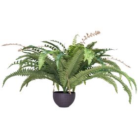 Artificial Ferns, Natural Spread Diameter 37-41 Inch, Large Hanging Fake Boston Ferns