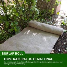 63inch*150ft Natural jute fabric, environmentally friendly, breathable, and durable, can be cut to size