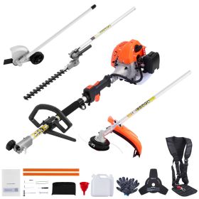 Gas Hedge Trimmer, 2 Cycle Gas Power Handheld Hedge Trimmer, 4-in-1 26cc Weed Eater with Protective Gear Set, Includes Hedge and String Trimmer,