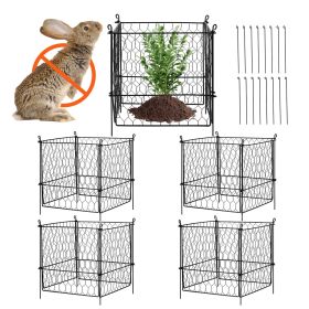 4 Pack Plant Protector from Animals, 13.4'' x 13.4'' Chicken Wire Plant Protector, Plant Cages for Outdoor Plants, Flowers & Vegetables