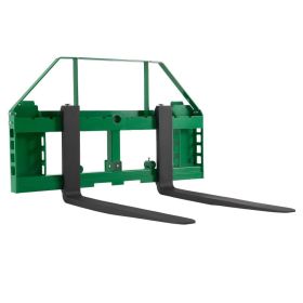 Pallet Fork Frame Attachment With 42-inch Skid Steer Forks For JD Tractors (Option: Default)