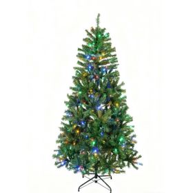 Artificial Christmas Tree, Colorful Lights, Green (Option: 6FT)