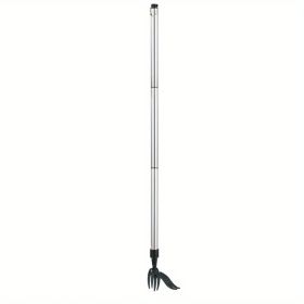1pc Stand Up Weed Puller Tool Weeding Head Replacement Manual Weed Remover Aluminum Claw Weeder Root Remover Hand Tool For Outdoor Garden Lawn Wi (Color: Black+ 3 Section Pole)