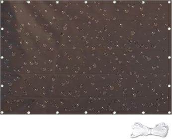 Sun Shade Sail 9'9"x13' Waterproof Shade Cloth Canopy Sunshade Camping Tarps Tent Cover with Grommets for Backyard Yard Deck Patio Pergola Garden (size: Coffee-Waterproof  9'9"x13')